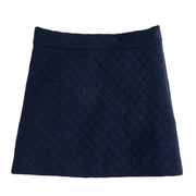 girls tween clothing pull on quilted mini skirt in navy