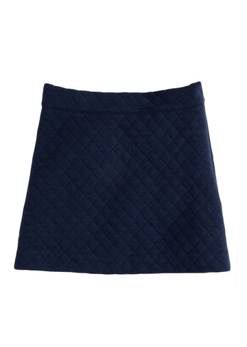 girls tween clothing pull on quilted mini skirt in navy