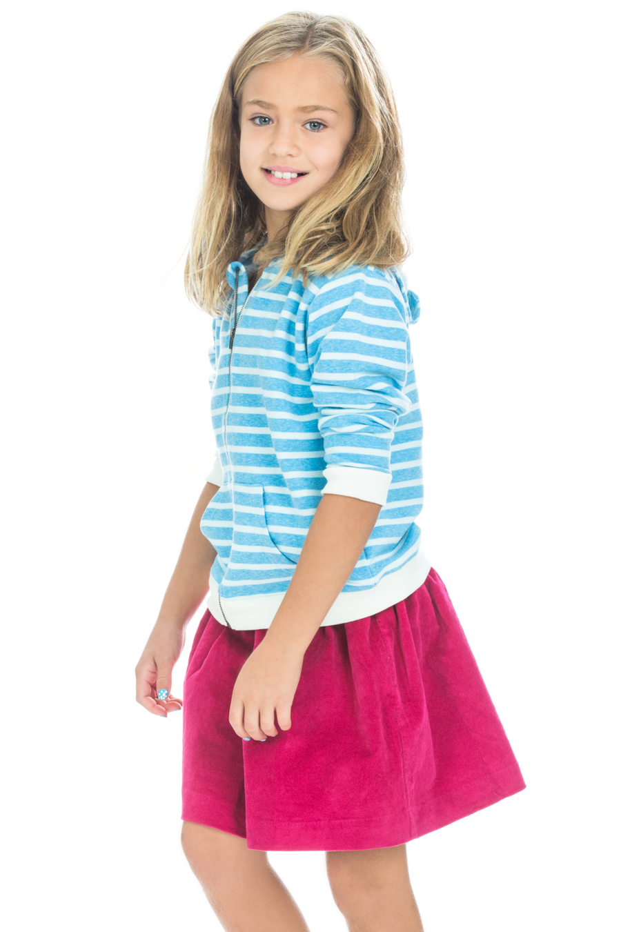 Circle Skirt - Bougainvillea Velvet