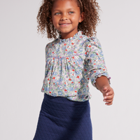 girls tween clothing pull on quilted mini skirt in navy