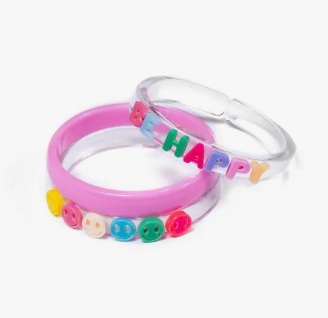 Be Happy Candy Pink Bangles - Set of 3