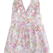 BISBY fun girls soho top in violet floral print with ruffle straps