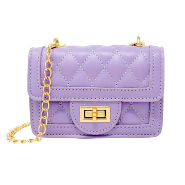 Tiny Classic Quilted Mini Purse: Lavender