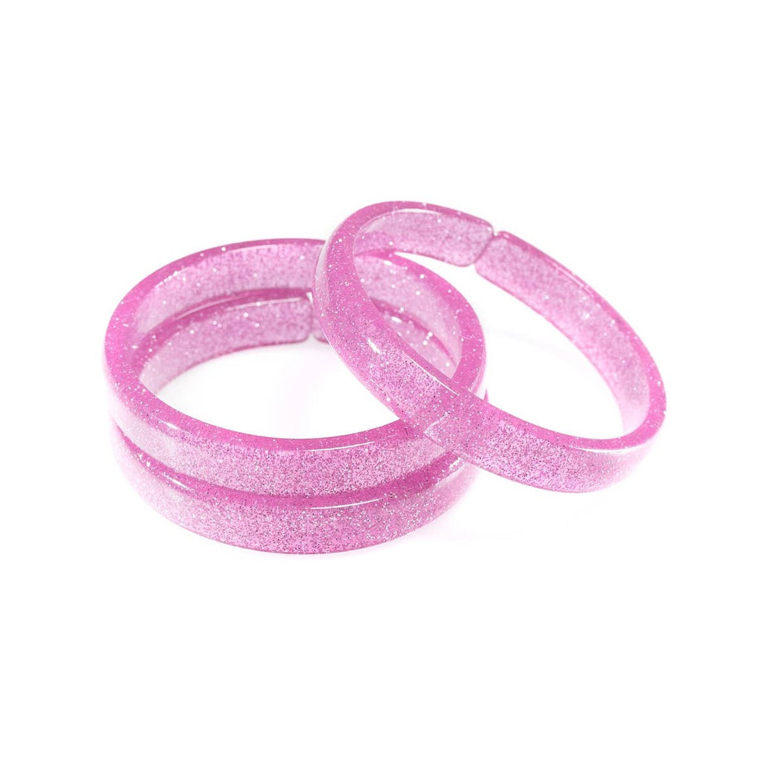 Light Pink Glitter Bangles - Set of 3